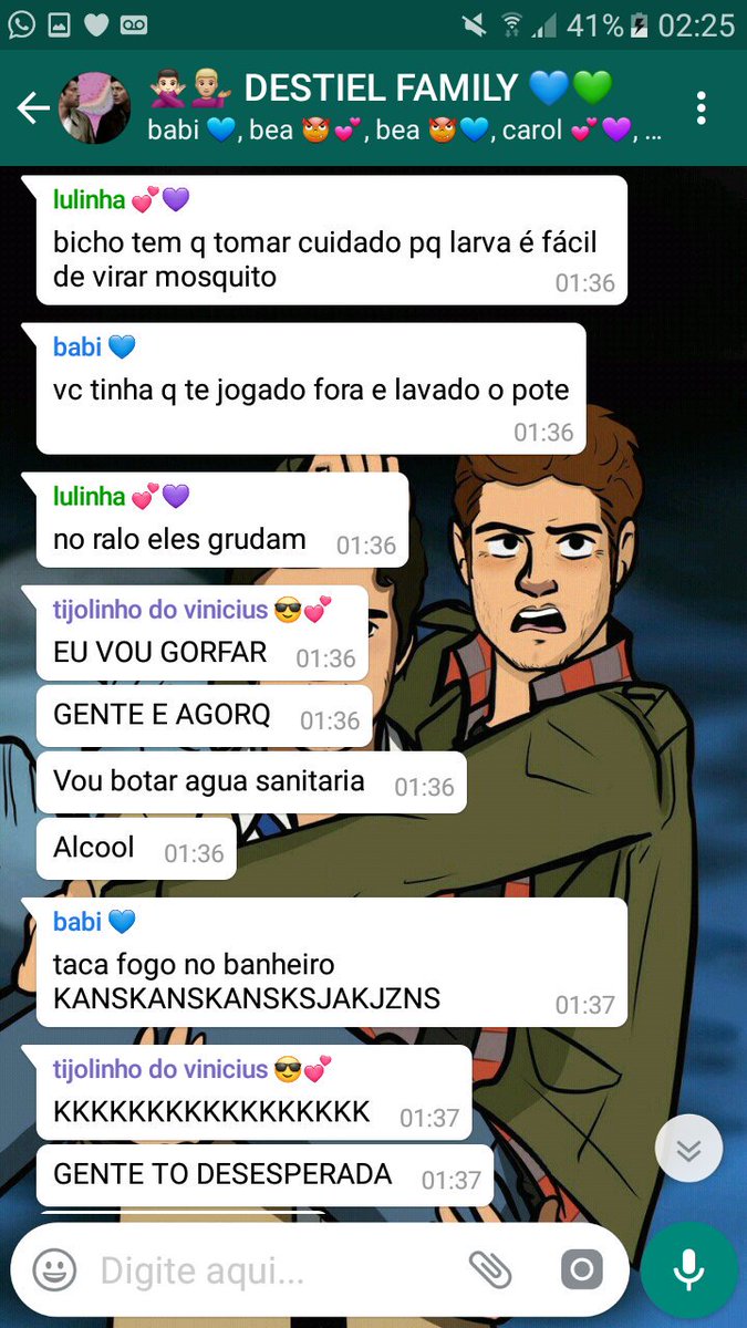 casweakness's tweet photo. paola e a saga da dengue em plena madrugada #destielfamilysquad https://t.co/VWyAazXlAz