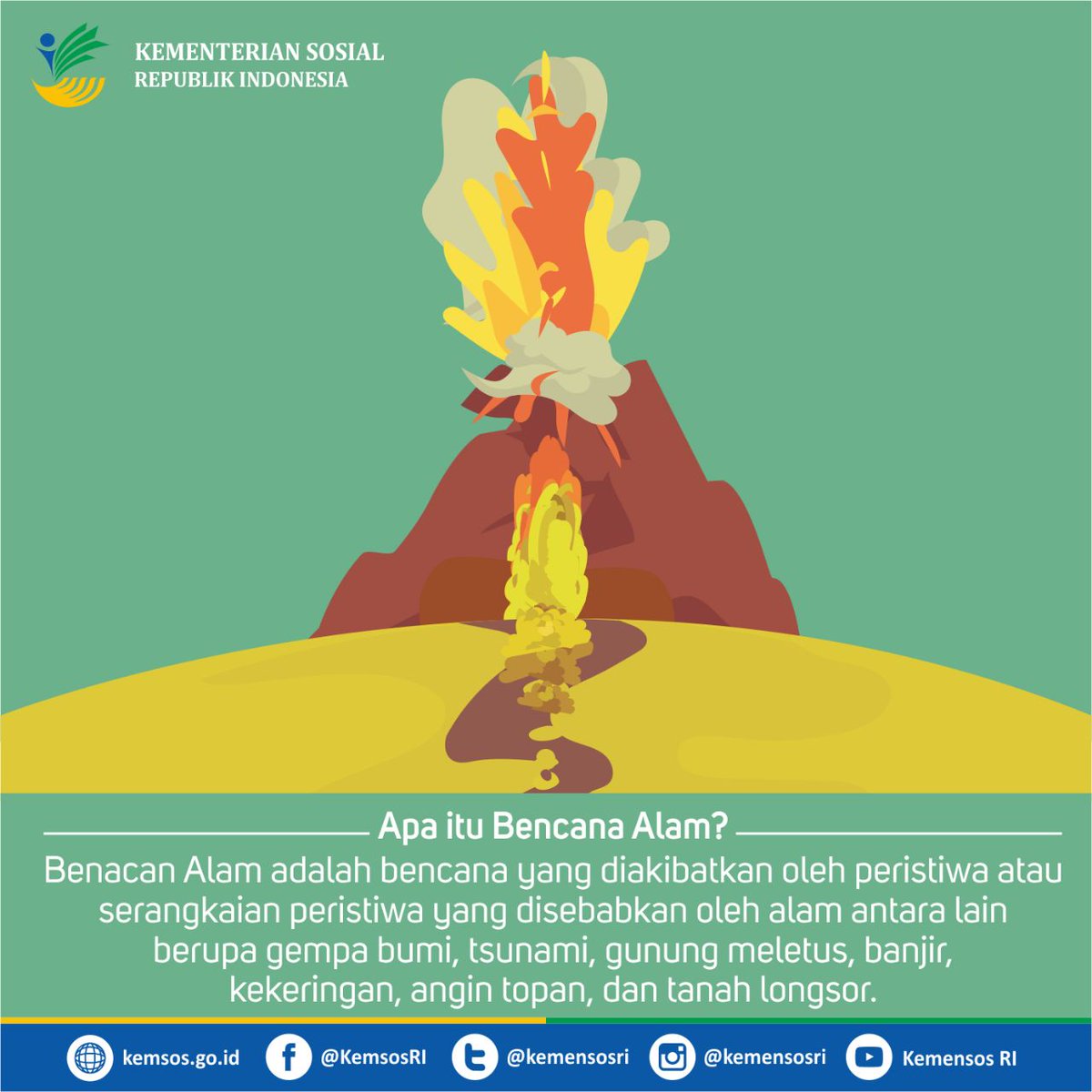 27+ Viral Gambar Poster Bencana Alam Gunung Meletus Terkini | Homposter