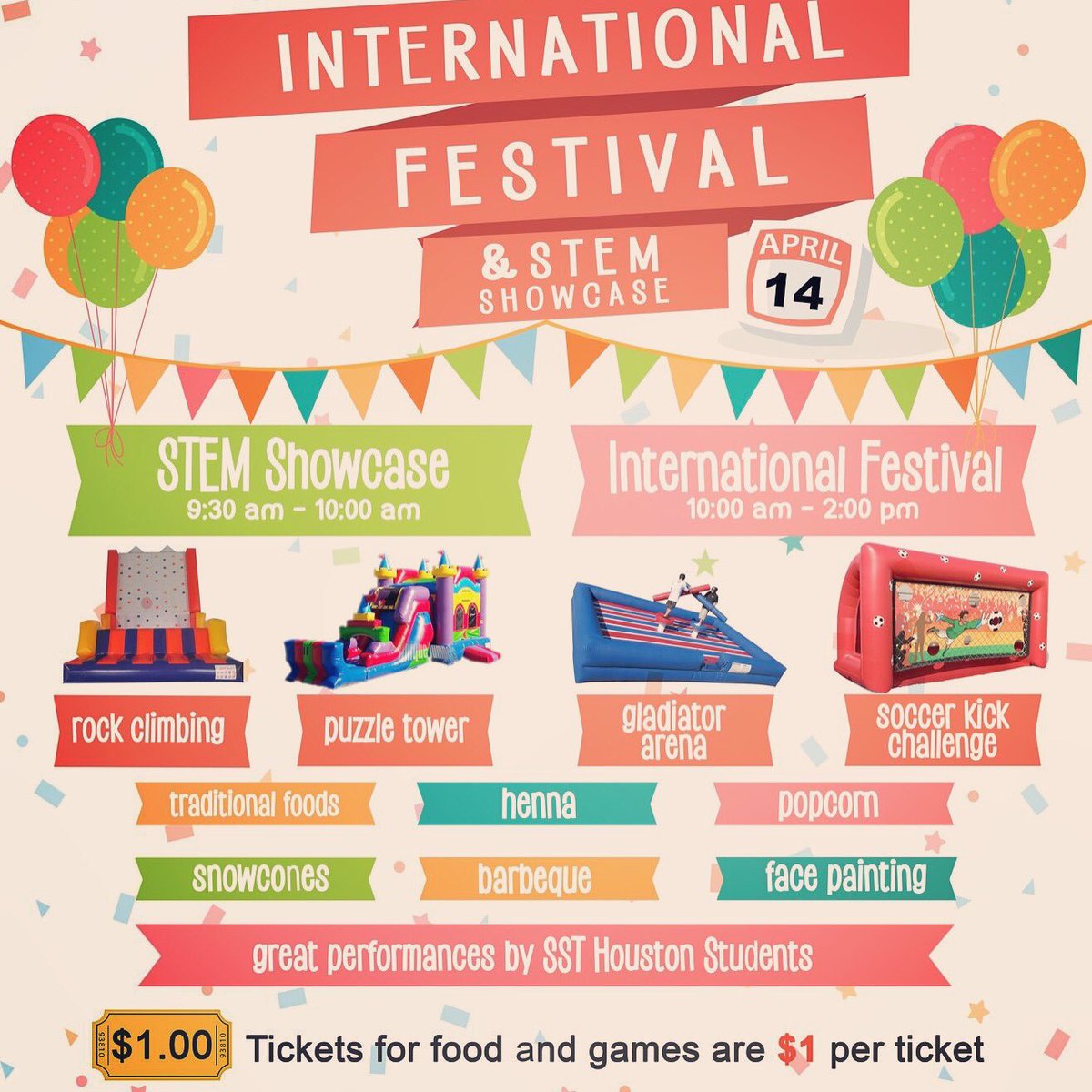 2nd Annual SST Houston International Festival on Saturday April 14th