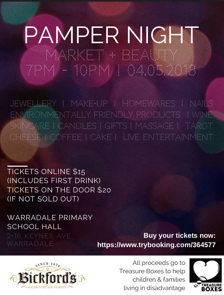 Everyoneloves18's tweet image. @Everyoneloves18 is proud to be apart of another charity event for 2018. Treasure Boxes raises much needed funds for disadvantaged children in Adelaide. If you are free and in Adelaide feel free to stop by.