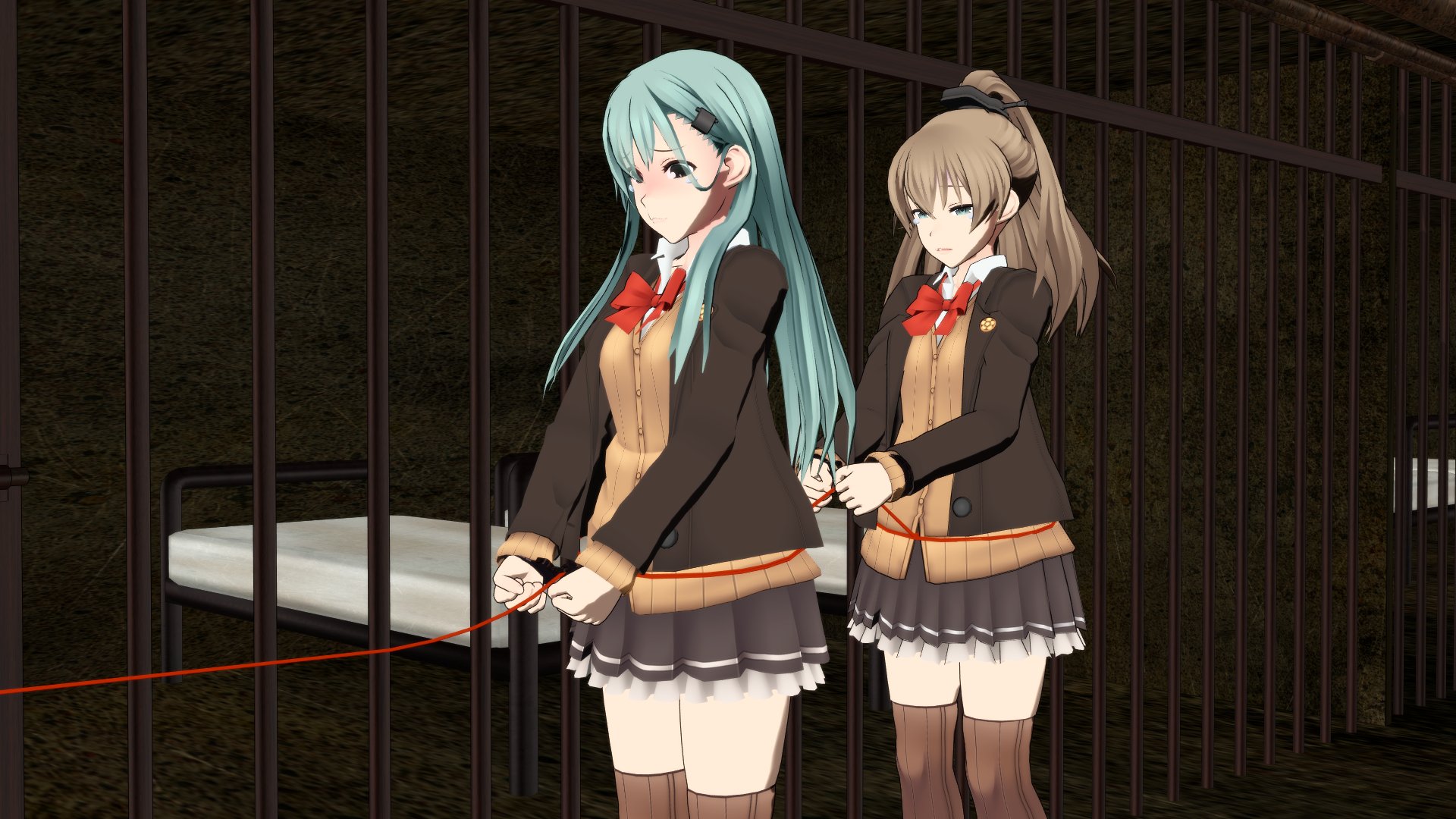 半月木反 わたくしは関係ありませんわ 放してくださいまし 鈴谷なんもしてないもん 悪くないもん Gt 手錠腰縄で 連行される鈴谷 熊野をお願いします T Co Rigldldenb Odaibako 手錠に腰縄とは いやーわかってらっしゃるなー