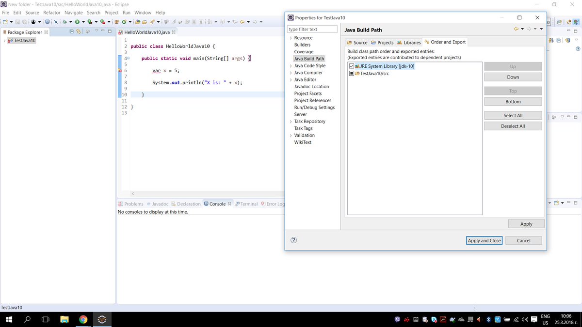KirilAnastasoff's tweet photo. Why #Eclipse Oxygen 4.7.3 DOES NOT support #Java10 #java #javaee #eclipseoxygen #oracle #programming #coding #geek anyone?? https://t.co/3f5ioerqRu