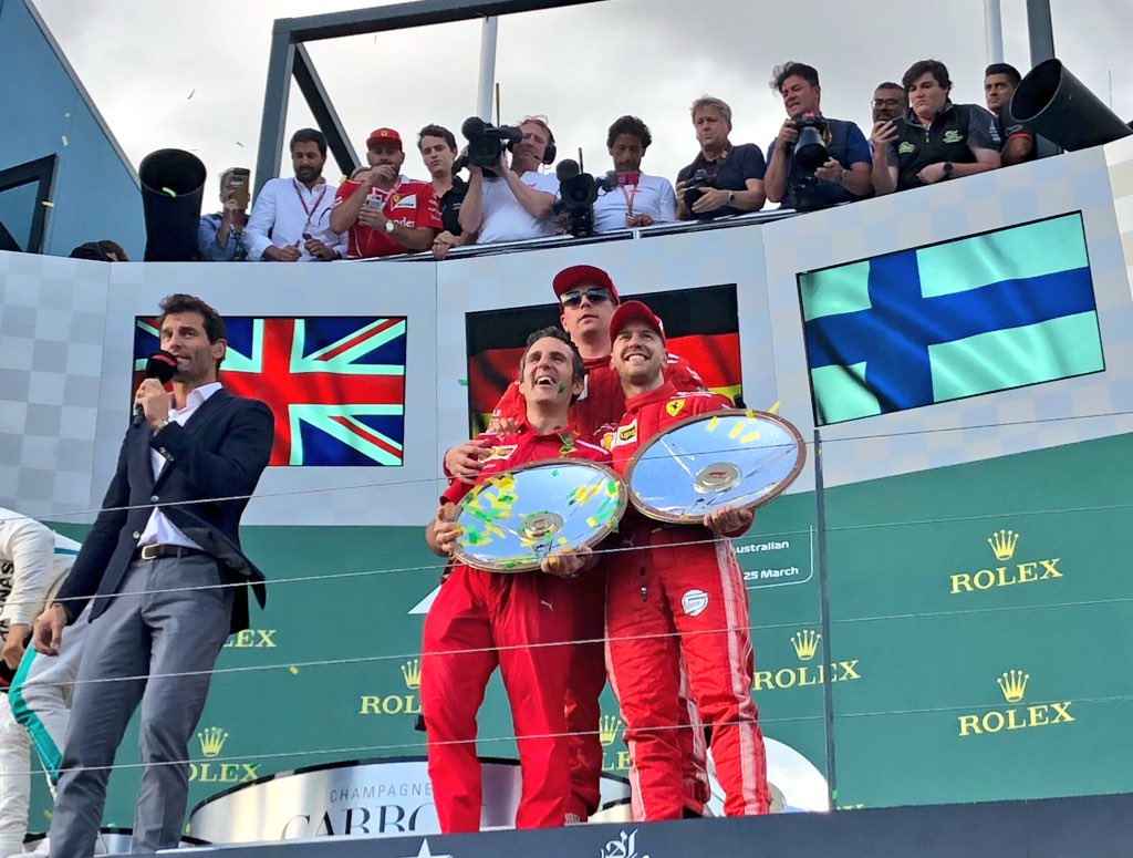 GiuliaMoreni's tweet photo. È così che ci piace 🏎❤ #AustralianGP @ScuderiaFerrari https://t.co/kU1zt2Y2le
