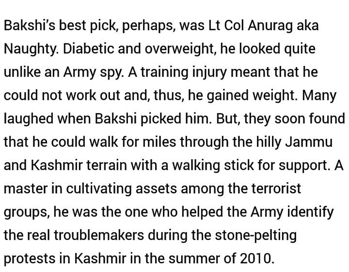 6. Col Anurag 'Naughty'. An asset par excellence. His medical issues did not bother him or the team when it came to getting a job done. A genius with deep network in Jammu and Kashmir.