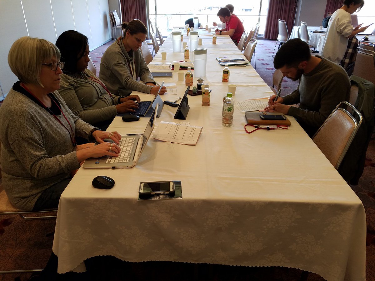 SMESinJapan's tweet photo. Time to get to work on our Action Plan. We are discussing our findings, impressions and how we will share our information when we get home. The students prepare for their presentaions on Monday. #kakehashi2017 #jice #japan #smesatl https://t.co/P4erX0cJvw