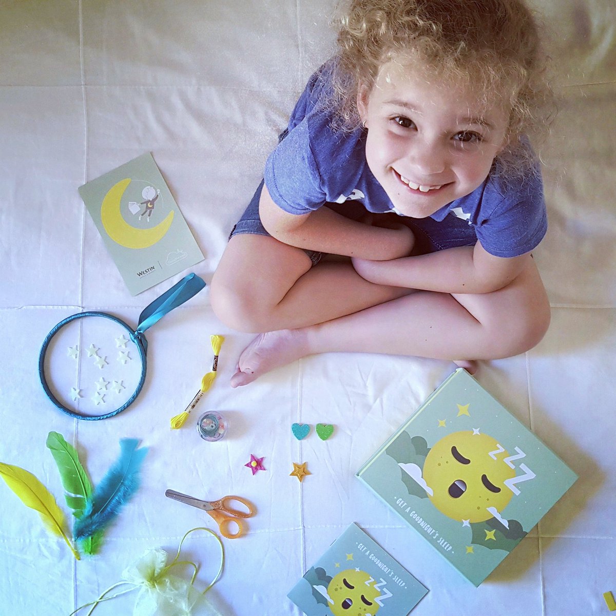 MsCharlieW's tweet photo. Plans for today... to make a dreamcatcher! We received this awesome kit from the @WestinCPT and Cara is super excited! I'll tell you more about the amazing #ThreadForward #SleepWell project tomorrow on the blog! https://t.co/m81khDWYBb