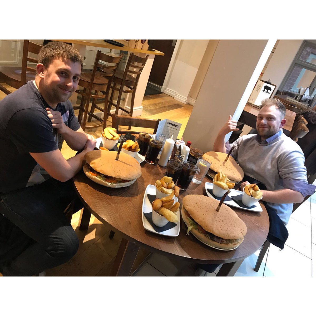thebeargrill's tweet photo. They've accepted the challenge, but they couldn't beat The Bear 🐻🍔 #TheBearGrill #BeMoreBear #Stafford #WDYT #FoodChallenge #BurgerChallenge #BeatTheBear #ManVsFood https://t.co/euWJe0ft0D