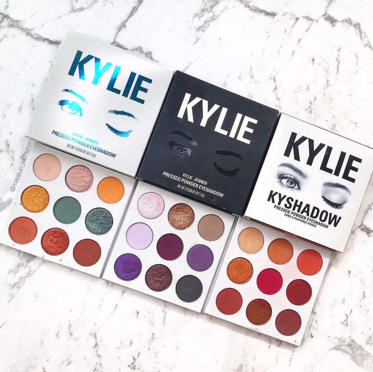 kyliecosmetics's tweet photo. #KYSHADOWS! β¨ Some of our favs: Blue Honey, Purple, and Burgundy! All of these palettes are available now at https://t.co/rkT2b8JJL5 π @makeupnicolette https://t.co/Y9DIpwPDpV
