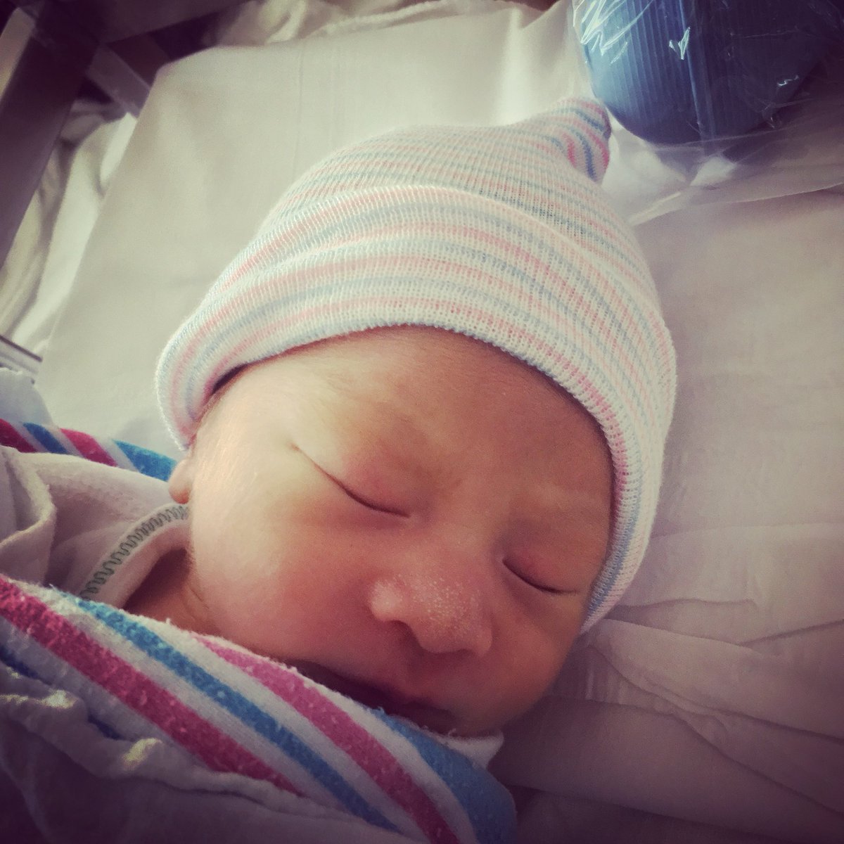 SoySalsaPicante's tweet photo. Everybody, please welcome into the world our son, Milo Yuyeung Ng. Born the 24th of March, 2018 at 7:54pm, weighing 6 pounds, even, and measuring 19 inches long. Mommy and baby are healthy, but tired after almost a full day of labor. https://t.co/HufZkPckQn