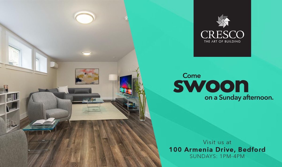 cresco's tweet photo. What's on the go today? How about taking a walk through our gorgeous sales centres in Bedford South or Russell Lake West in Dartmouth? Open from 1pm - 4pm! https://t.co/VATjenCznc