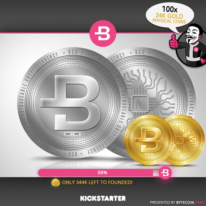 Only 344€ left to Founded!
Be there and get one of the limited 100 24K gold plated coins now. 

✅ Limited Edition Coin
✅ Collectable Real Currency
🔶 NEW! 24k Gold Edition Available

- kickstarter.com/projects/domin… … … … … … …

🔥Goal is 3000€ 🔥

#Kickstarter #ByteCoin