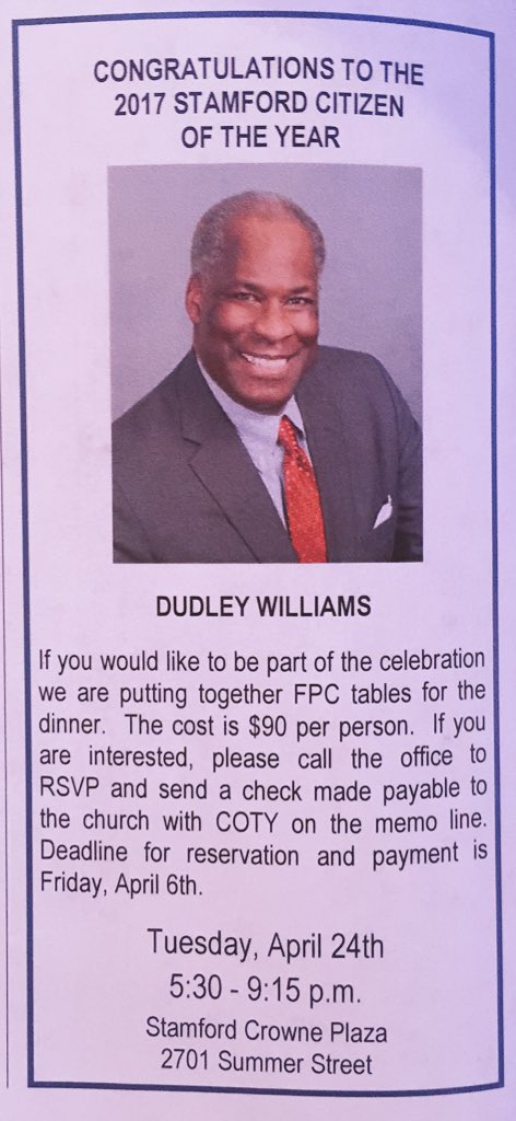 Congrats to our very own Dudley Williams!  :-) Well deserves!