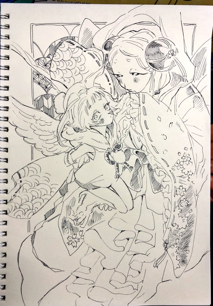 凄い勢いで落書きしてる自信あるシリーズ
4企画の千鞠姫と環ちゃん👐 