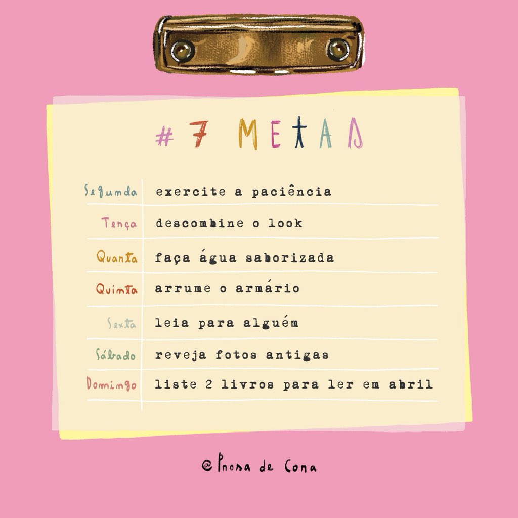 prosadecora's tweet photo. Que esta semana seja serena. 🗓🙏🏻

~ #prosadecora #setemetas #setemetasparasetedias https://t.co/DuNSCxOeWy
