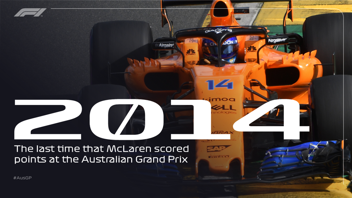 F1's tweet photo. Time to get excited, @McLarenF1 fans?

12 points on the board already

#AusGP 🇦🇺 https://t.co/SHVJKqnkzF