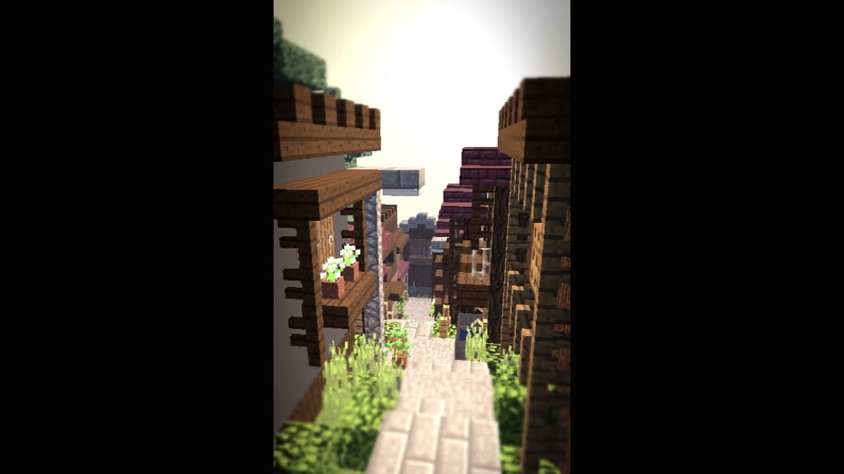 Suiren211 Pa Twitter マイクラ建築60分一本勝負 お題 坂道 田舎町にある急な階段 じゃなくて 坂 を作りました