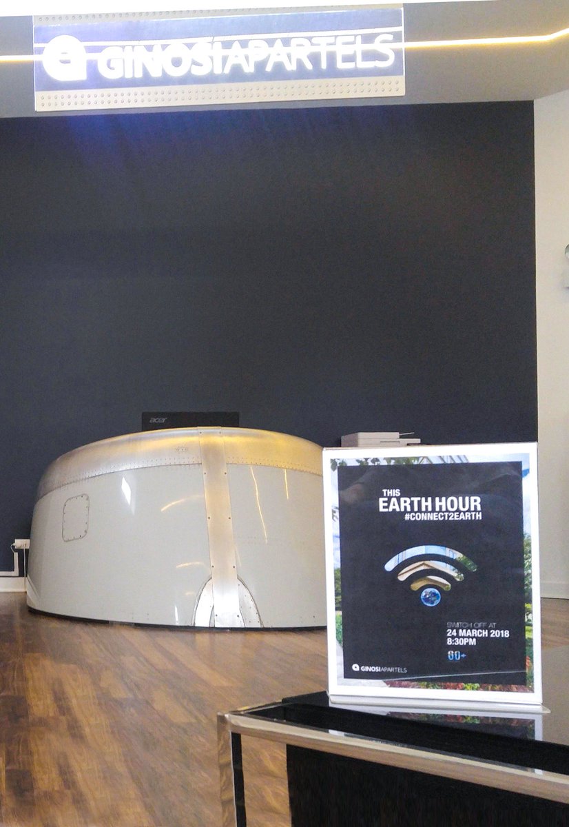 We turned off or dimmed the lights of our apartels for #EarthHourDay2018 yesterday. How did you #Connect2Earth?

#EarthHourDay #EarthHour #WWF #GinosiApartels #ClimateAction