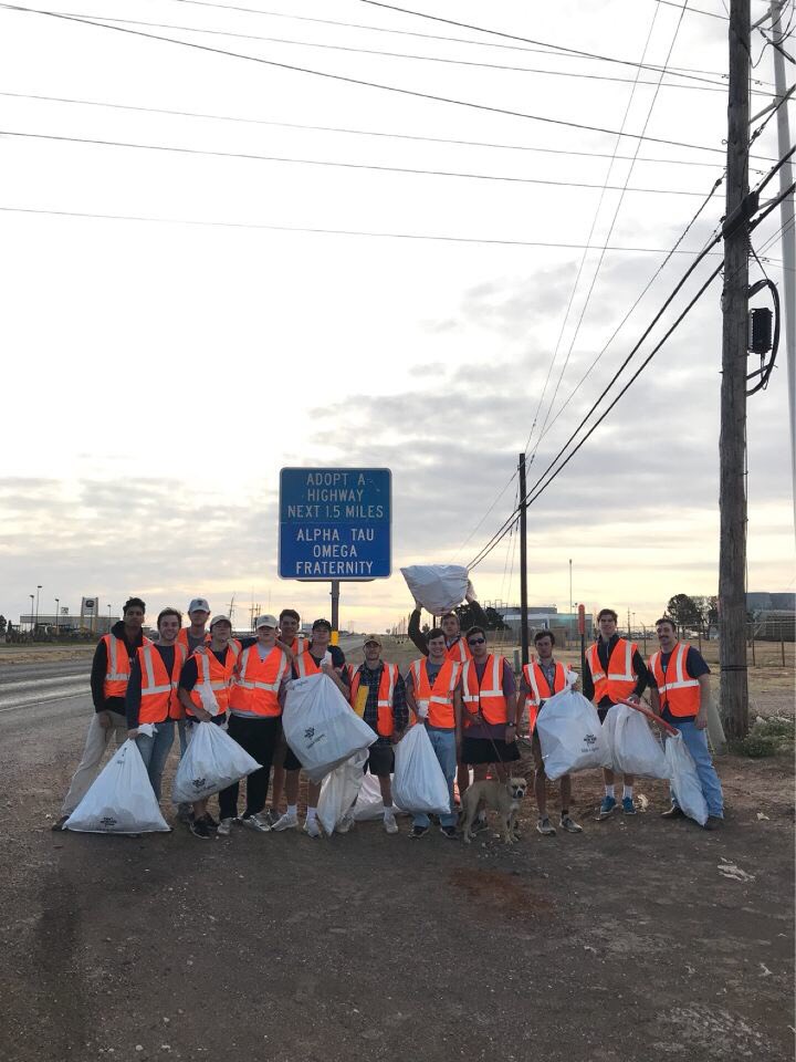 The brothers of ΑΤΩ spent the morning cleaning up our adopted highway!