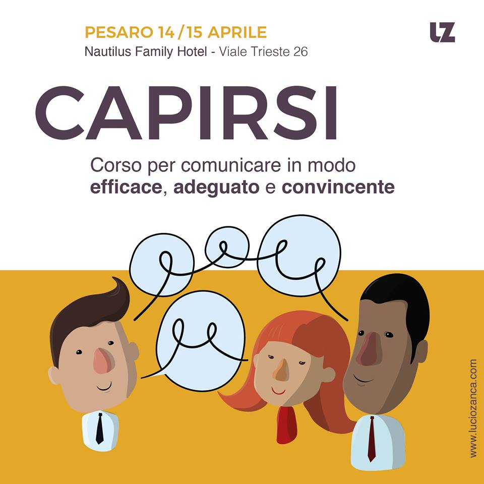 Vuoi scoprire che cosa rende una comunicazione davvero efficace?
LEGGI e ISCRIVITI clicca qui -> luciozanca.com/capirsi/
#Capirsi | #CorsoDiComunicazioneEfficace | #Pesaro