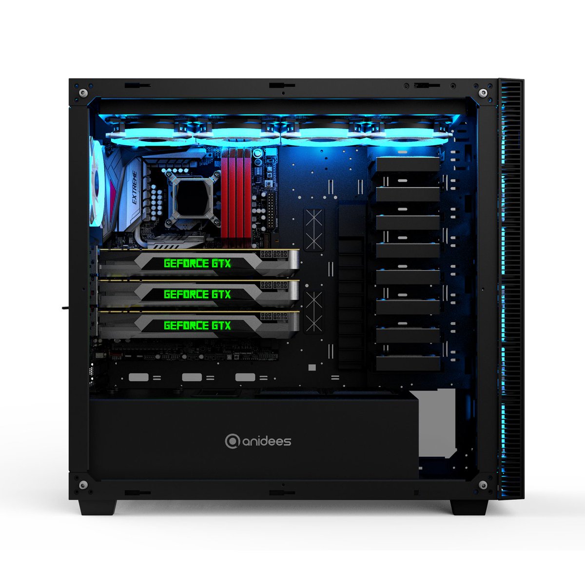 anidees's tweet photo. HPTX XL-ATX and 480/420 Radiator Support? Vertical Graphic Card support? Removable PSU Shroud and HDD Cage?
You have everything on #anidees AI Crystal XL

#gaming #pcmodding #computer 
#pcgaming #pcmasterrace #pcbuild #pcsetup https://t.co/qEY1KIM1SK