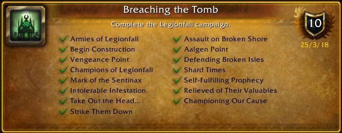 Imperious0212's tweet photo. I just earned the [Breaching the Tomb] Achievement! #Warcraft

Time to get #ClassMount for my #Rogue! https://t.co/oL6TIMGqJ9