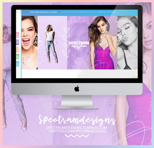 SpctrmDesigns's tweet photo. #NEW layouts for Spectrum Designs on #Tumblr and #Twitter featuring #HaileeSteinfeld 

portfolio: https://t.co/5bjGBBghNh
request your own header: https://t.co/lsJMuBEf38
request your own custom #fansite theme: https://t.co/wHFQkEZR6p https://t.co/IVyVZCehzO