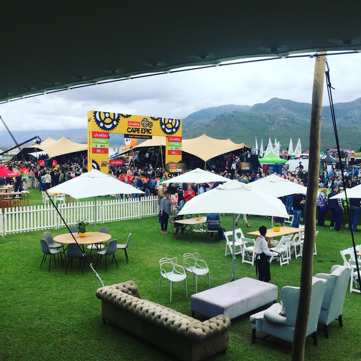 Great vibe at the finish of the 2018 Cape Epic