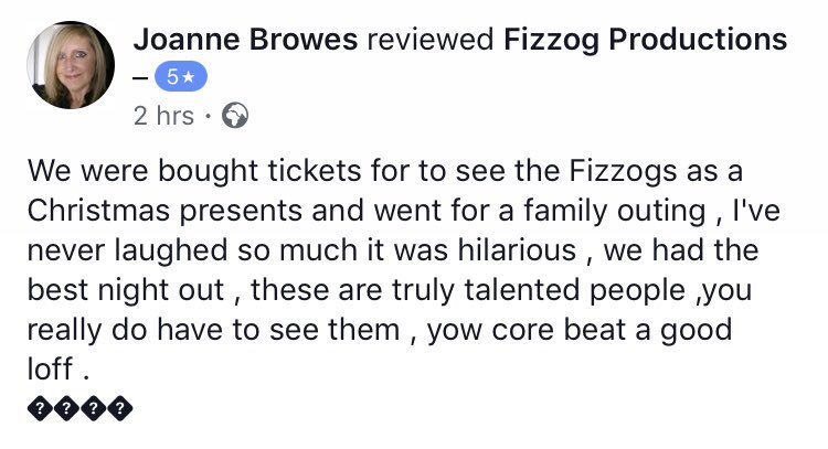TheFizzogs's tweet photo. SUPERB night at The Rose Theatre last night! Thank you everyone who came 💖 #fizzogs #wicked #wizardofoz #comedy #liveshow #grateful https://t.co/WP9Xlh3eU9