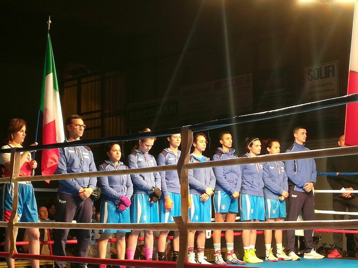 FPIBoxe's tweet photo. #Azzurre #dualmatch ๐ซ๐ท๐ฎ๐น 24/03/2018 #Frejus #Elite #Itaboxing #iocimettolafaccia ๐ฅ๐ฅ๐ @ItaliaTeam_it @Coninews @AIBA_Boxing @EUBCBOXING @FF_Boxe https://t.co/w6Vb3jqptG