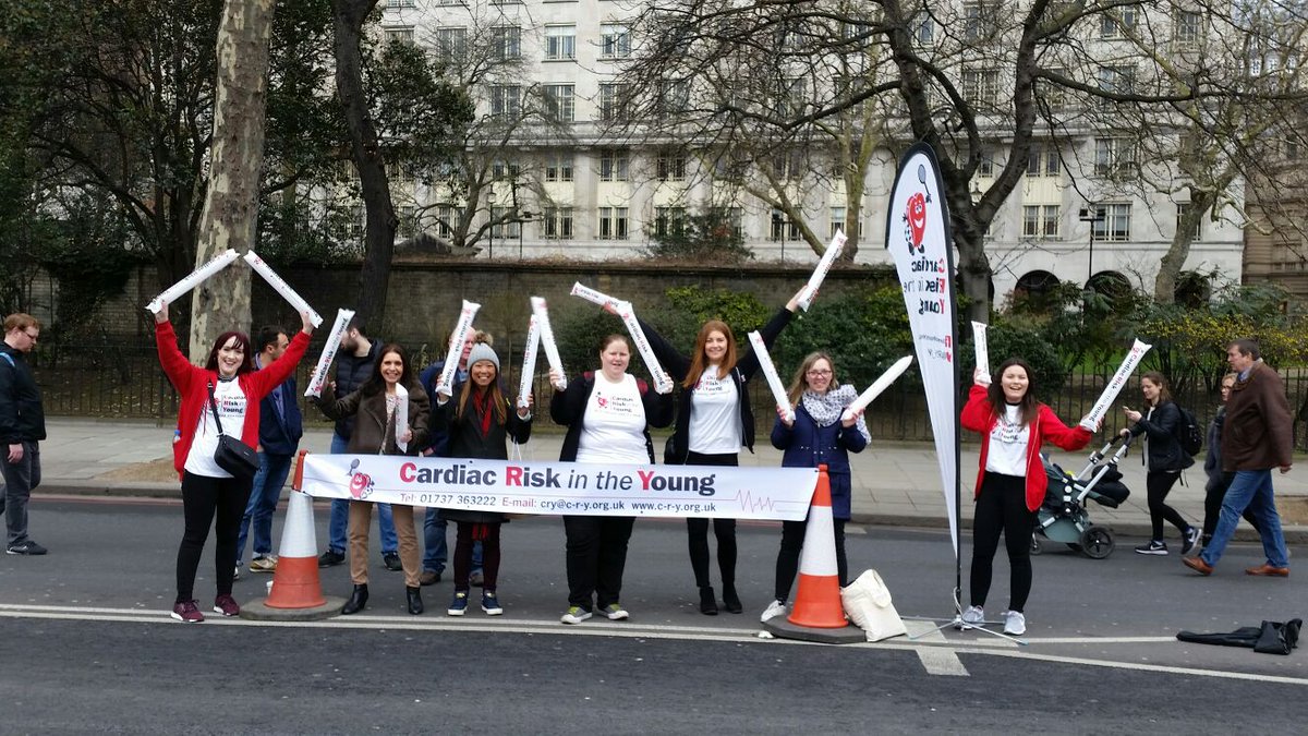 CRY_UK's tweet photo. We are out and ready to cheer on our #runners in the @LLHalf today! #RaisingAwareness @CRY_UK Good luck to all our runners and a big thank you to everyone who is out cheering them along. https://t.co/JYa0AaZ0AL