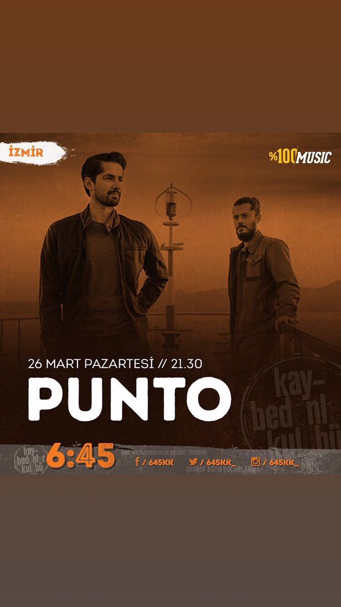 Biz haftaya çok sıkı başlayacağız! Çıkın çıkın sizde gelin 😎 @puntomuzik @645KK_ #konser #alsancak #punto #hikayeleranlatıldı #etkinlik #event #26mart #kaybedenlerkulübü #alternative #rock #pop #pazartesisendromu #müzik #izmir #bornova #karsıyaka #buca #konak #yuzdeyuzmuzik