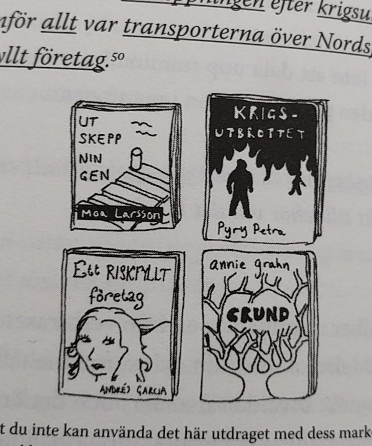 MinnaLevalahti's tweet photo. Läser Grejen med substantiv av @sara_lovestam för att glömma bort min magsjuka och upptäcker ett verk av @pyrypetra som jag inte sett förut 🤓 https://t.co/k3c1CukmPR
