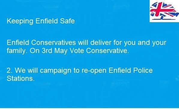 EnfConservative's tweet photo. #KeepingEnfieldSafe #Vote #Conservative 3rd May. Re open #PoliceStations #Enfield https://t.co/RurNFbUFkr