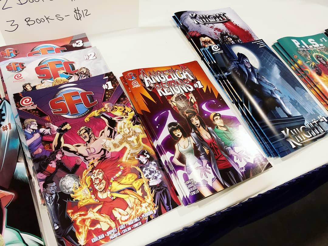 HallHdotcom's tweet photo. It was nice seeing the guys from @EvoluzionePub, @marcel @Marcel_Dupree and @JohnGriz619 at @wondercon #WonderCon #WonderCon2018!

See them at Small Press, SP-54!

Stay tuned for the quick #HallHshow #podcast we did with them! https://t.co/XPMHh765dw