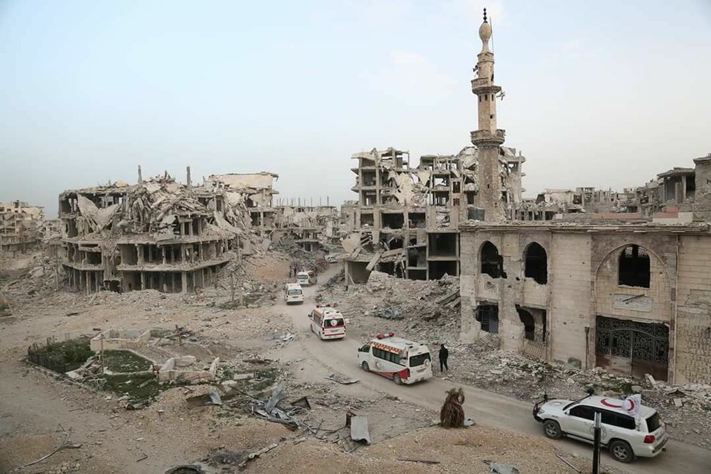 last view on #arbeen
Assad & Putin announces their victory upon destroyed cities, empty from its residents after forcing them to leave or die.
It’s not the end until the victory is for the Syrian Revolution
Revolution continues ✌🏼
#SaveGhouta
#EastGhouta