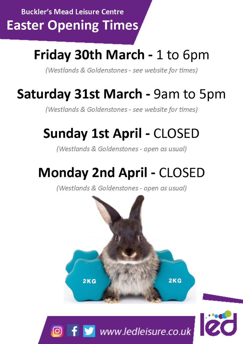 BucklersMeadLC's tweet photo. Easter Opening times at BMLC https://t.co/pToxIv35T1