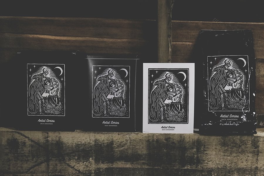 DeathWishCoffee's tweet photo. GIVEAWAY: Our new collectible Artist Series set with Jack Ankersen is coming soon, but you have a chance to WIN your own right now. Follow, RT, and enter to WIN at https://t.co/jfXeZWI6NU https://t.co/nsVxGKMAcW