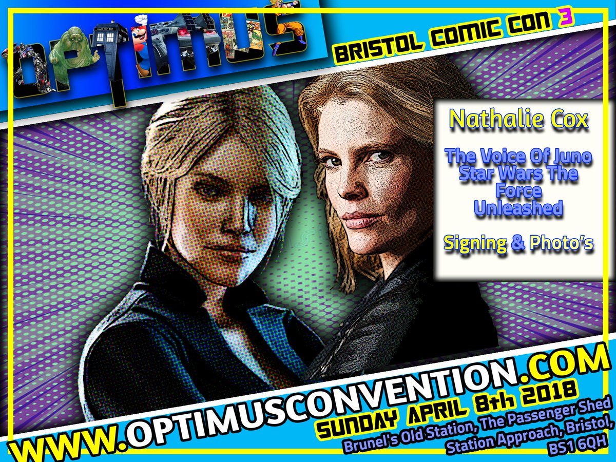 opticoncon's tweet photo. Only 2 weeks until you can meet Nathalie Cox at Optimus: Bristol Comic Con . #gaming #starwars #juno #model #forceunleashed #comiccon #bristol #convention @NathalieCCox @VisitBristol @G2Bristol @whatsonbristol @thebristolmag @365Bristol @ArcadeBristol @bristol247 https://t.co/gKTYW8iXEc