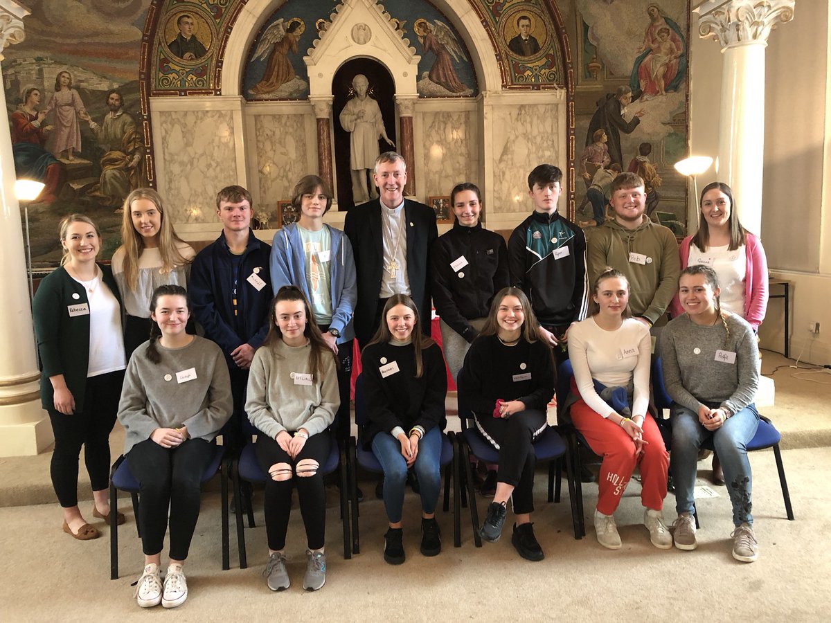 BishopDNulty's tweet photo. It was great in celebrating Palm Sunday Mass to commission new Meitheal teams for @PSSNewbridge @SMESecondary &amp; @newbridgecol all in @KANDLEi -  best wishes to all the young people and their trainers, working with @meithealkandle @CathNewsIreland https://t.co/fry4eyC4HS