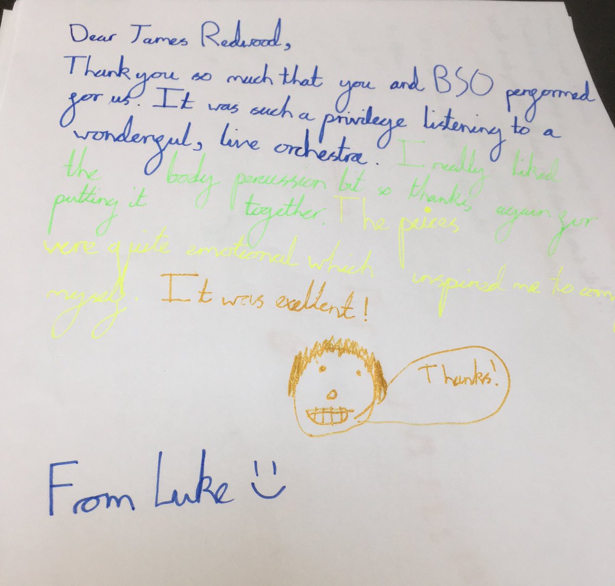 primarymus's tweet photo. Just a snapshot of the tremendous impact our BSO collaboration had on the 300 Primary Music children (and adults!) who participated. Their many letters of thanks will be posted off to Poole later this week. https://t.co/9pAMlaRDL9