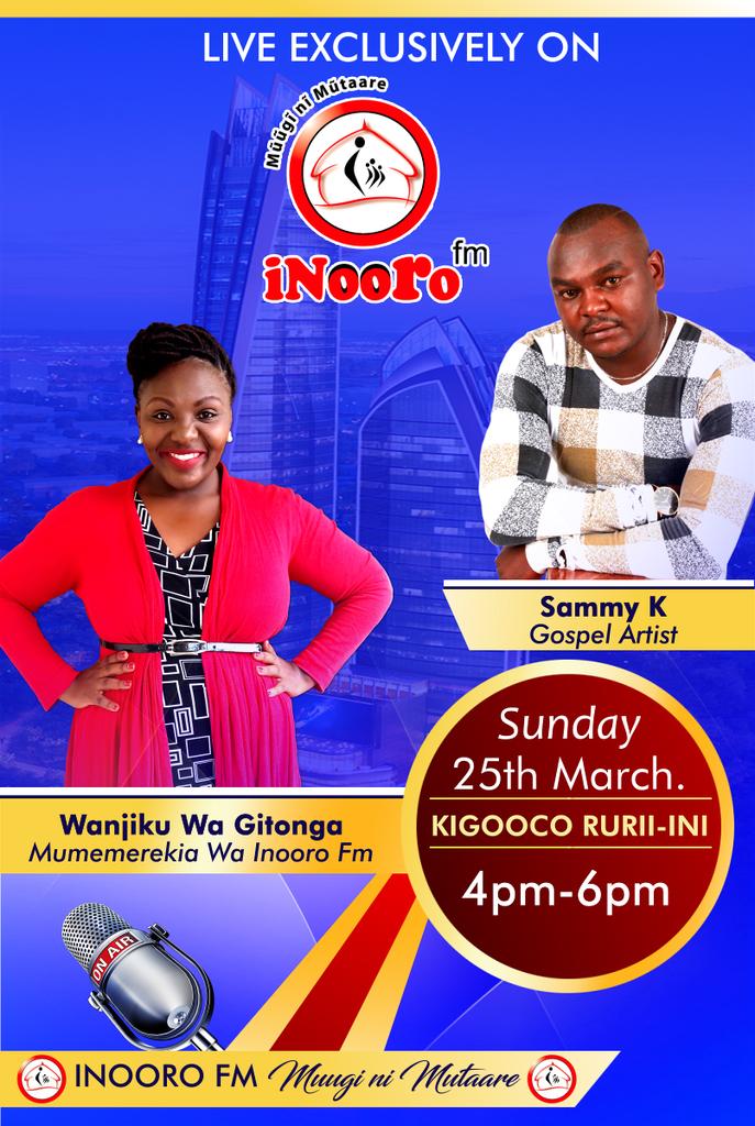 Today on <a href="/inooroke/">InooroKe</a> #Kigoocoruriiini... Karibu tukunguire wega na wihokeku Wa Ngai

And guess who is in the house today!! @SammyK