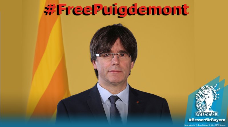 Bayernpartei's tweet photo. #FreePuigdemont https://t.co/uxHKmCEWPB