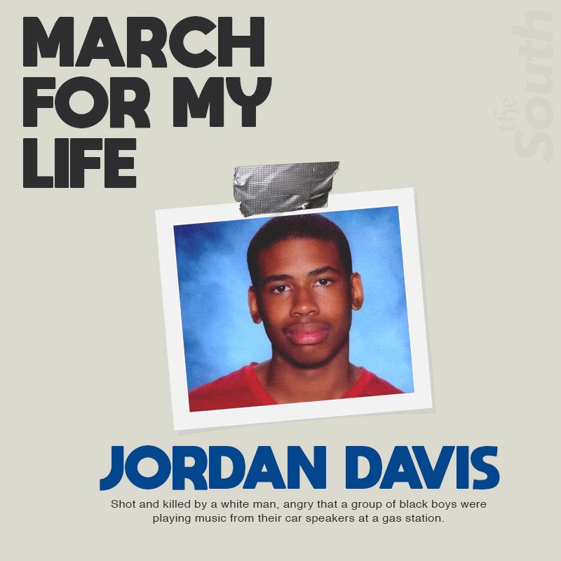 “Senseless gun violence”... #JordanDavis was simply enjoying music with his friends. 

cc: <a href="/lucymcbath/">Lucy McBath</a>

#marchforourlives  #blacklivesmatter   #thisthesouth #enough #GunControlNow