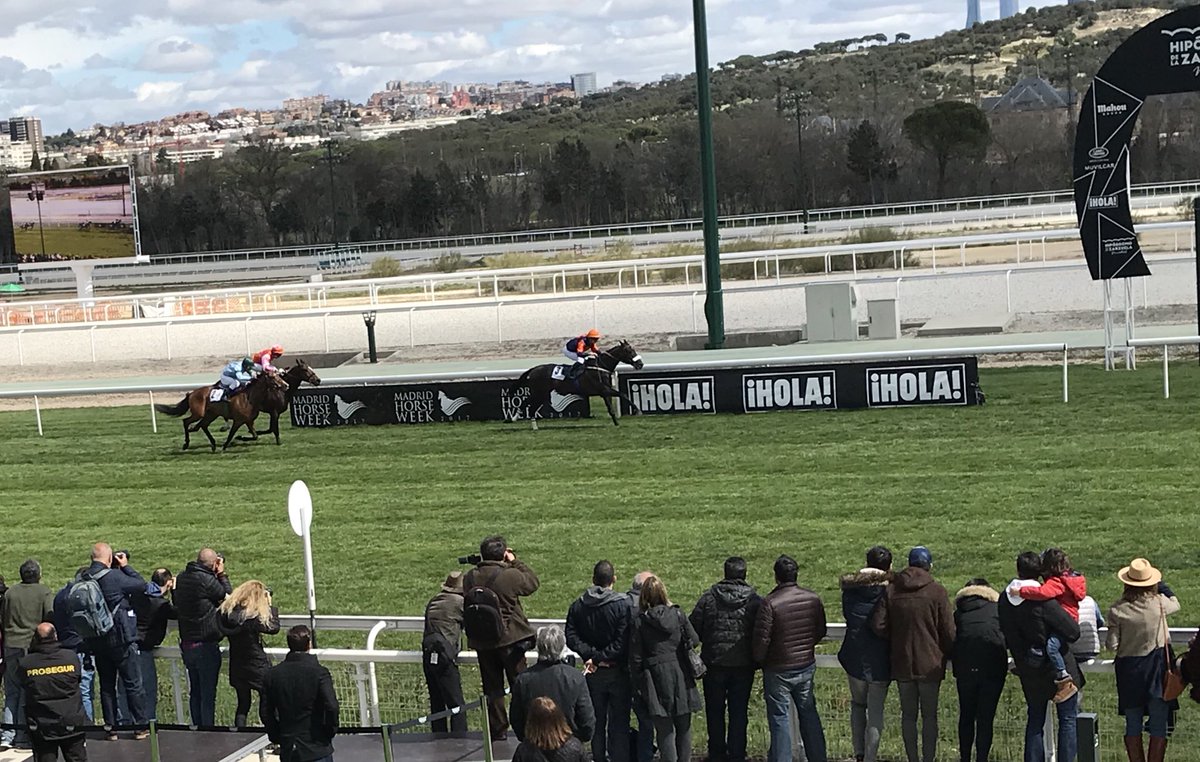 AgaloparTurf's tweet photo. Intaglio (Roberto Montenegro) culmina una larga escapa en el premio Bannaby. Tercera victoria consecutiva. Federico, 2° en su debut en España. Gemela: 22-1. https://t.co/bEQTjFedpL