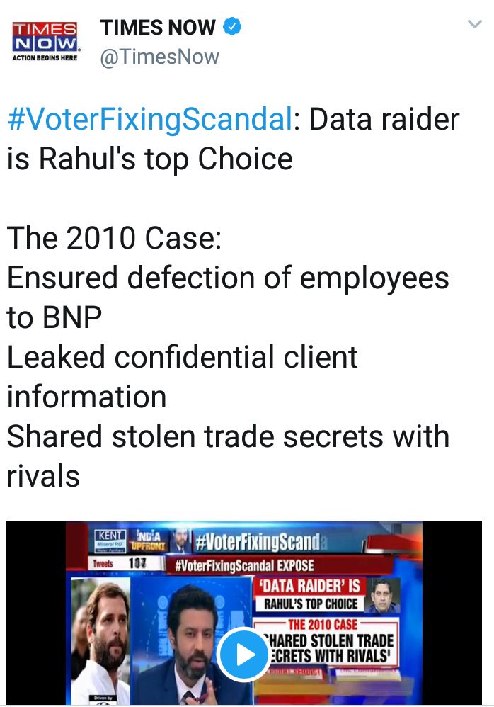 ZeroDark_3zero0's tweet photo. After hiring a French hacker to infiltrate NaMo app and inducting Praveen chakraborty in Congress Data analytics, who was sacked by his former employer for passing on crucial company data to rivals ,
@RahulGandhi has guts to call out PM for Data theft. 
@INCIndia @TimesNow https://t.co/Ge0OK3Gdps