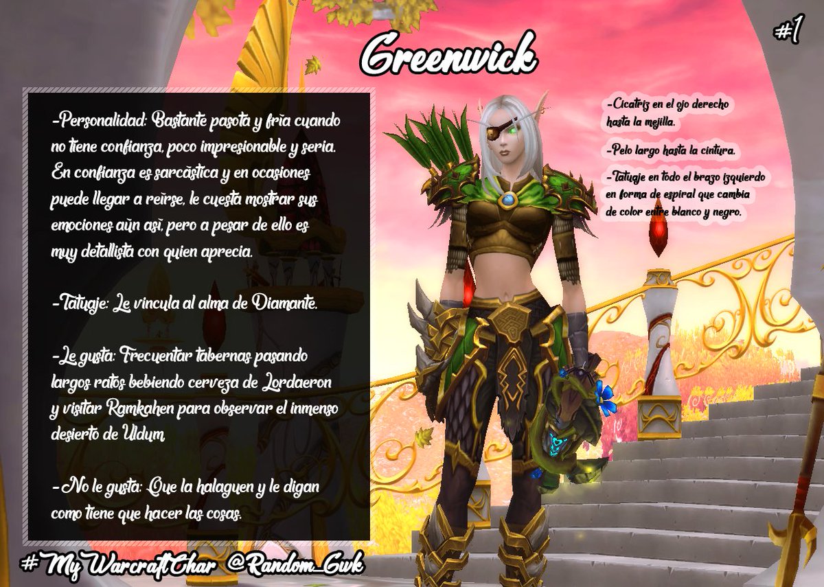 Greenwick_'s tweet photo. Pues... allá voy! Resumen no muy resumido del lore de mi hunter Greenwick :) #MyWarcraftChar https://t.co/OA5dQy0uv1