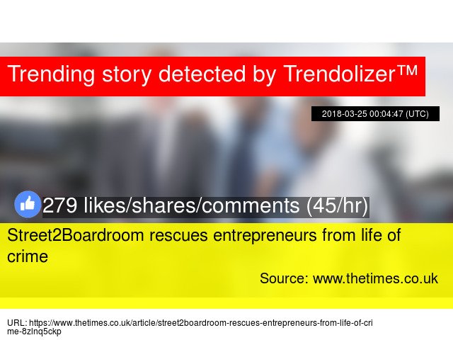 Street2Boardroom rescues entrepreneurs from life of crime #Bristol #RogerMoore #Jamaica #ChristmasDay bond.trendolizer.com/2018/03/street…