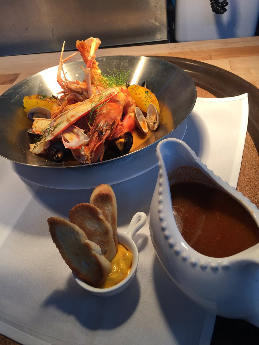 Chef Serge King Bouillabaisse at the Argyle Club .lobster, prawns, king crab , sea bass, bronzino red snapper etc... Enjoy