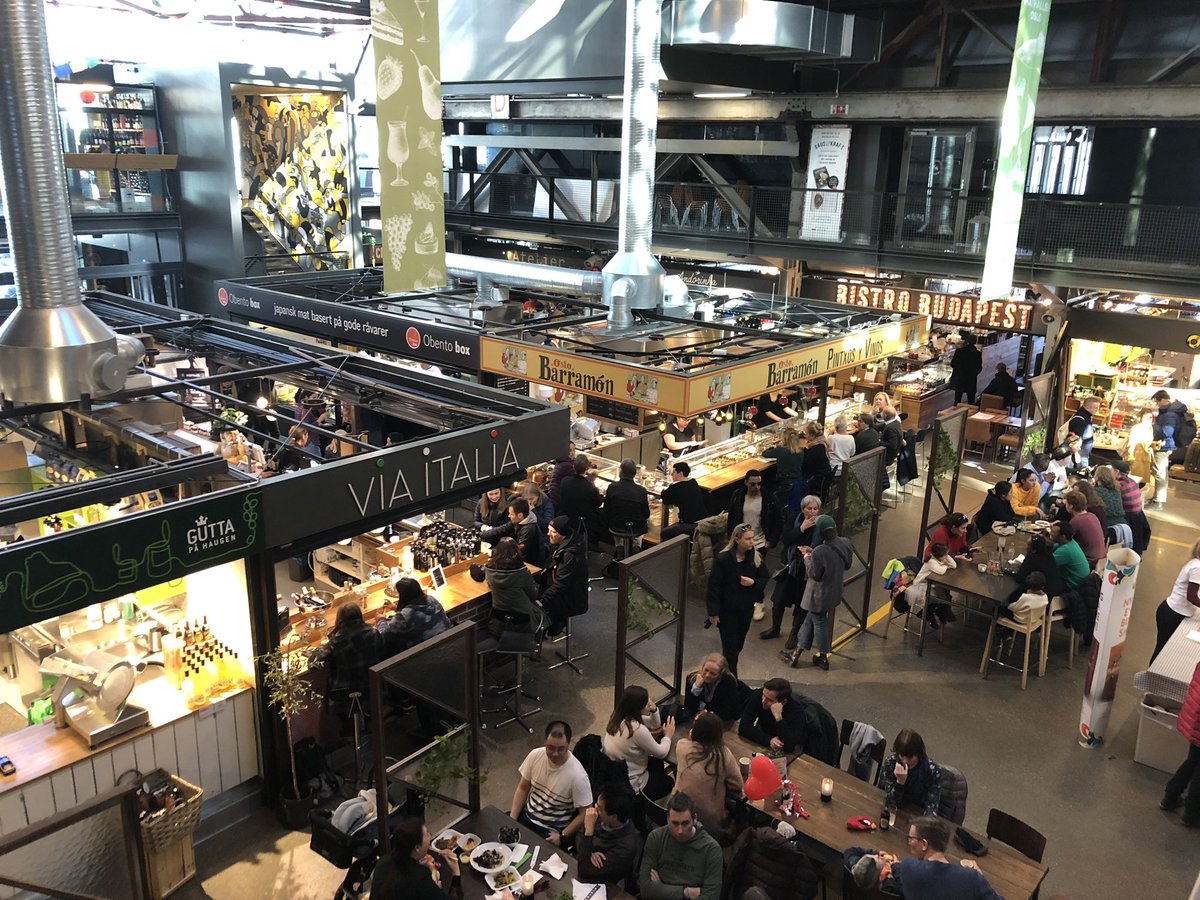 davefrase's tweet image. Sunday lunch @Mathallenoslo street food &amp;amp; local in vibrant harmony @RevoLatest @HarrisonFraser1