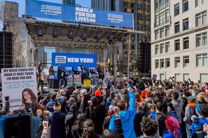 JFKii's tweet photo. We could all learn a lesson in #inclusion from #GenZ &amp; #Millennials. 500,000 New Yorkers in front of us... #MarchForOurLives #Inclusionism #Vote2000 https://t.co/FXBTPjmjhd